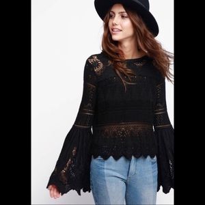Free People Bell Sleeve Once Upon a Time Blouse
